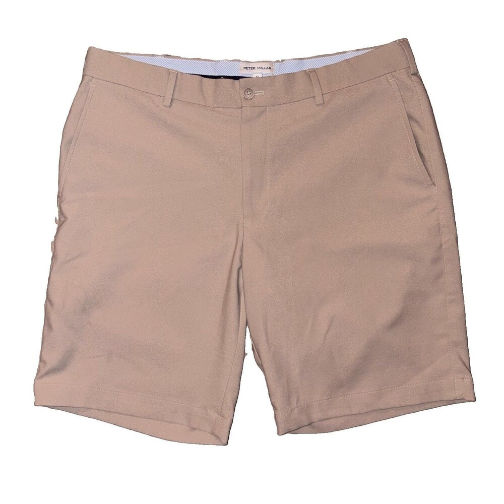 Peter Millar Salem Classic Fit Chino Golf Shorts Performance CC Logo Mens 34